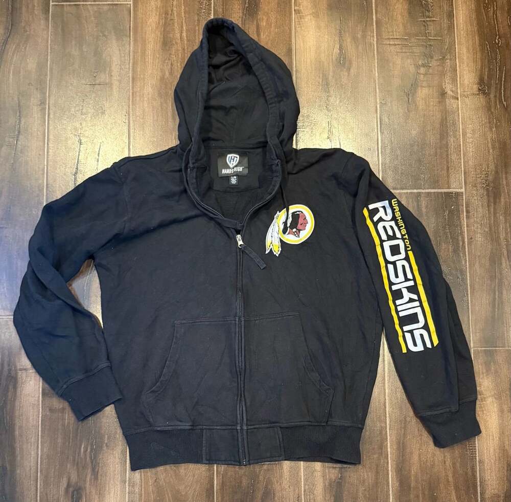 Hands High Washington Zip Hoodie Size Large Black Full Zip